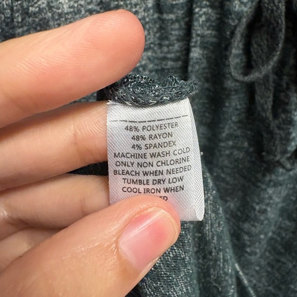 Ann Taylor LOFT Heathered Green Mini Dress W/ Adjustable Waist Size Large - Picture 3 of 4